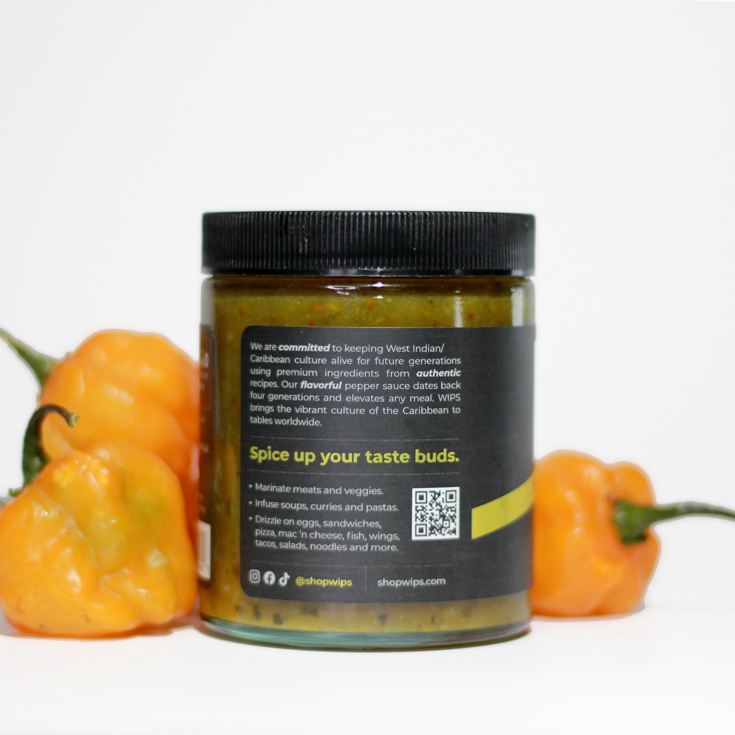 WIPS Yellow Scotch Bonnet, Tangy Pepper Sauce