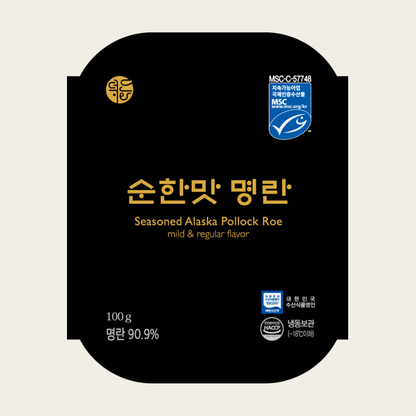 Daokhwa Seasoned Alaska Pollock Roe - Mild & Regular Flavor 덕화 순한맛 명란 100g