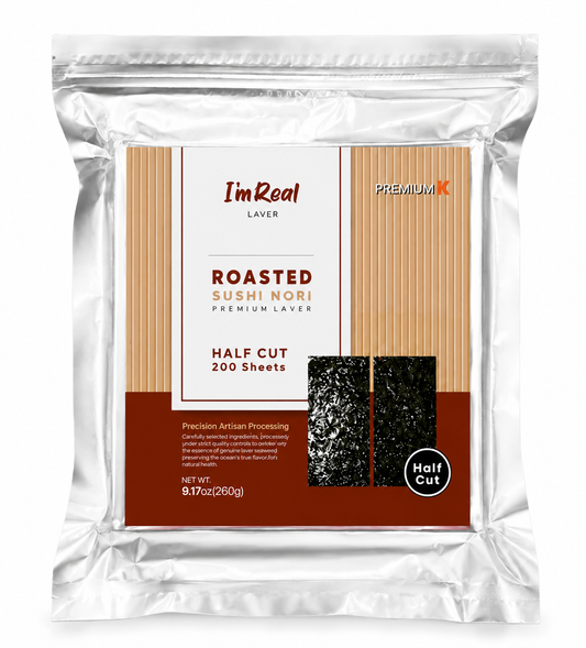 [I'm Real] Sushi Nori Half Cut 200 Sheets (260g)