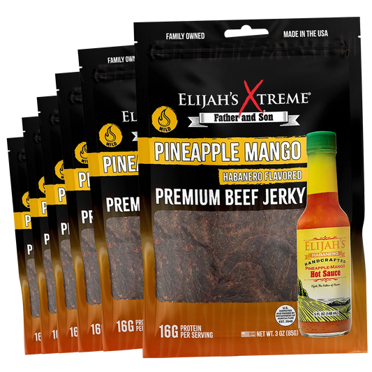 Pineapple-Mango Habanero Beef Jerky - 6 bags (1lb)
