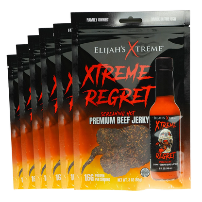 Xtreme Regret Spicy Beef Jerky - 6 bags (1lb)