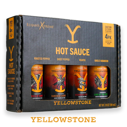 Yellowstone Hot Sauce Variety Pack 4 Bottles