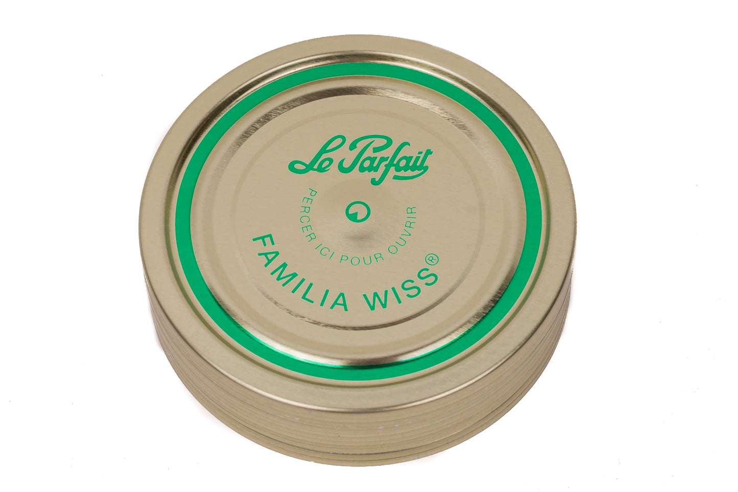 Le Parfait Familia Wiss Sealing Lids, Replacement Flat Caps for Terrine Jars