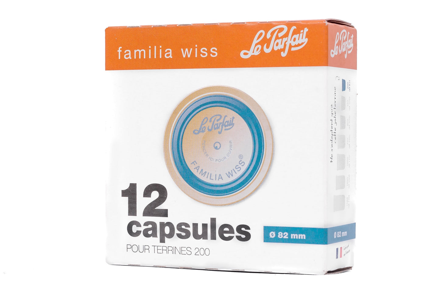 Le Parfait Familia Wiss Sealing Lids, Replacement Flat Caps for Terrine Jars