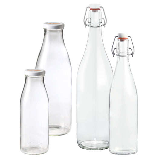Le Parfait Swing Top and Milk Bottles