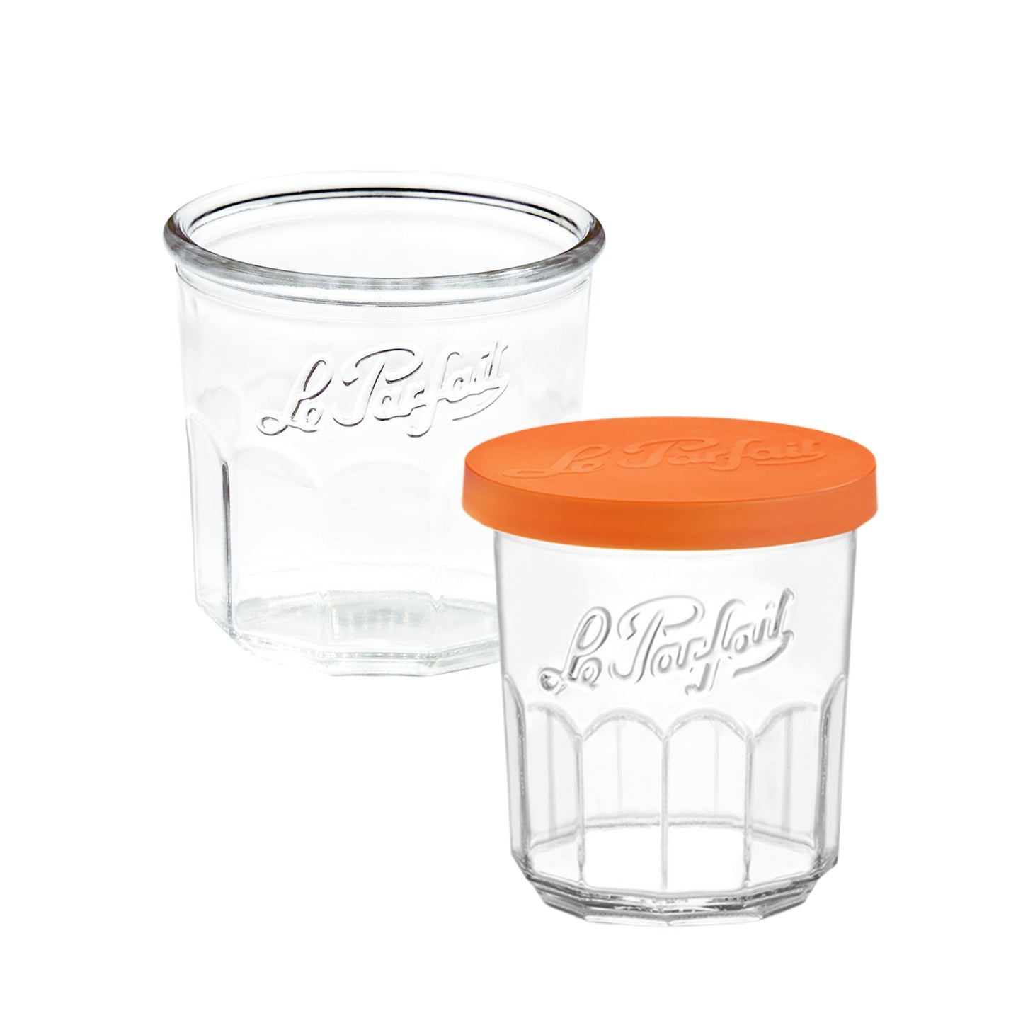 Le Parfait Jam Pots, French Glass Pots with Snap-On Covers for Jam and Jelly