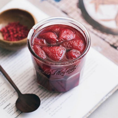Le Parfait Jam Pots, French Glass Pots with Snap-On Covers for Jam and Jelly
