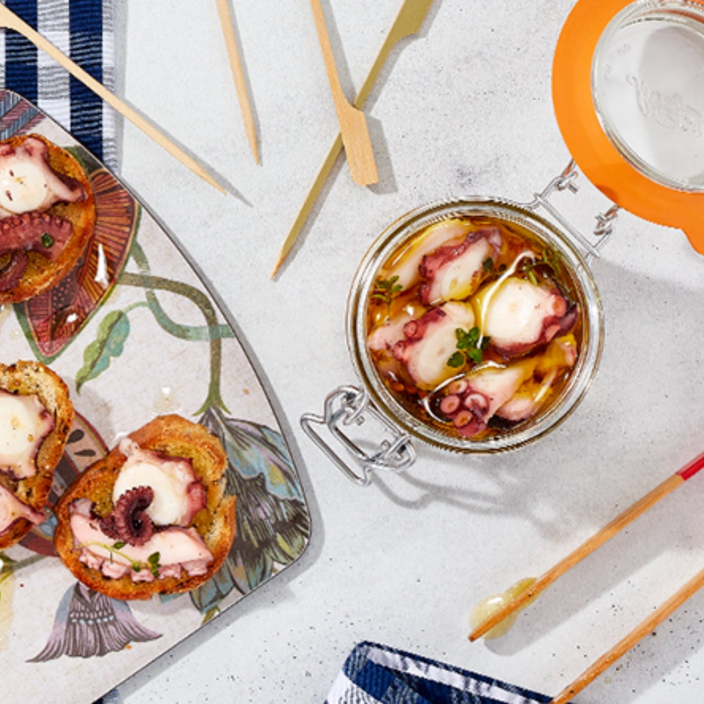 Le Parfait Super Terrines, French Glass Canning Jars with Wire-Bail Clamp Lid