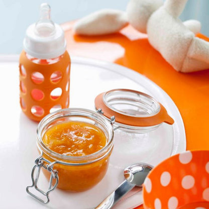 Le Parfait Super Terrines, French Glass Canning Jars with Wire-Bail Clamp Lid