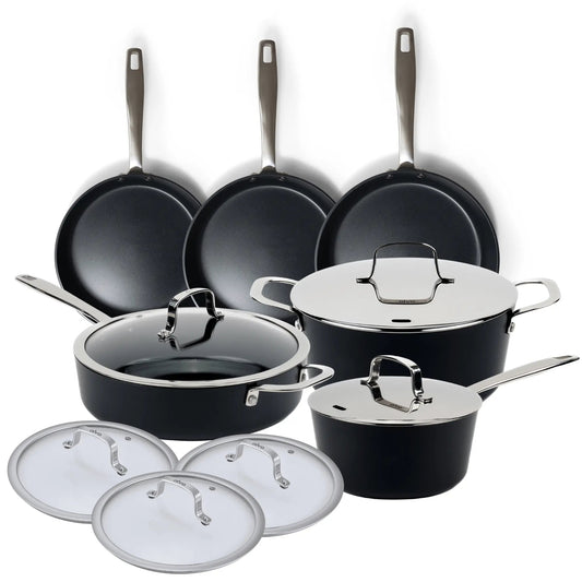 Ceramic Nonstick Cookware Set, 12-Piece - MEALTONES