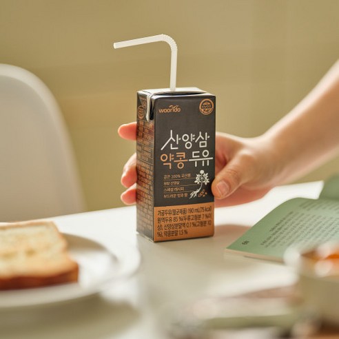 [Woorido]Wild Ginseng Black Soybean Soy Milk (190ml x 16P, 1 Box) - MEALTONES