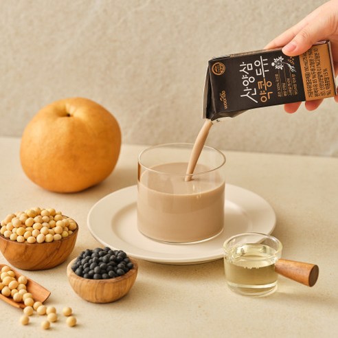 [Woorido]Wild Ginseng Black Soybean Soy Milk (190ml x 16P, 1 Box) - MEALTONES