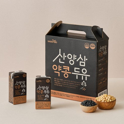 [Woorido]Wild Ginseng Black Soybean Soy Milk (190ml x 16P, 1 Box)