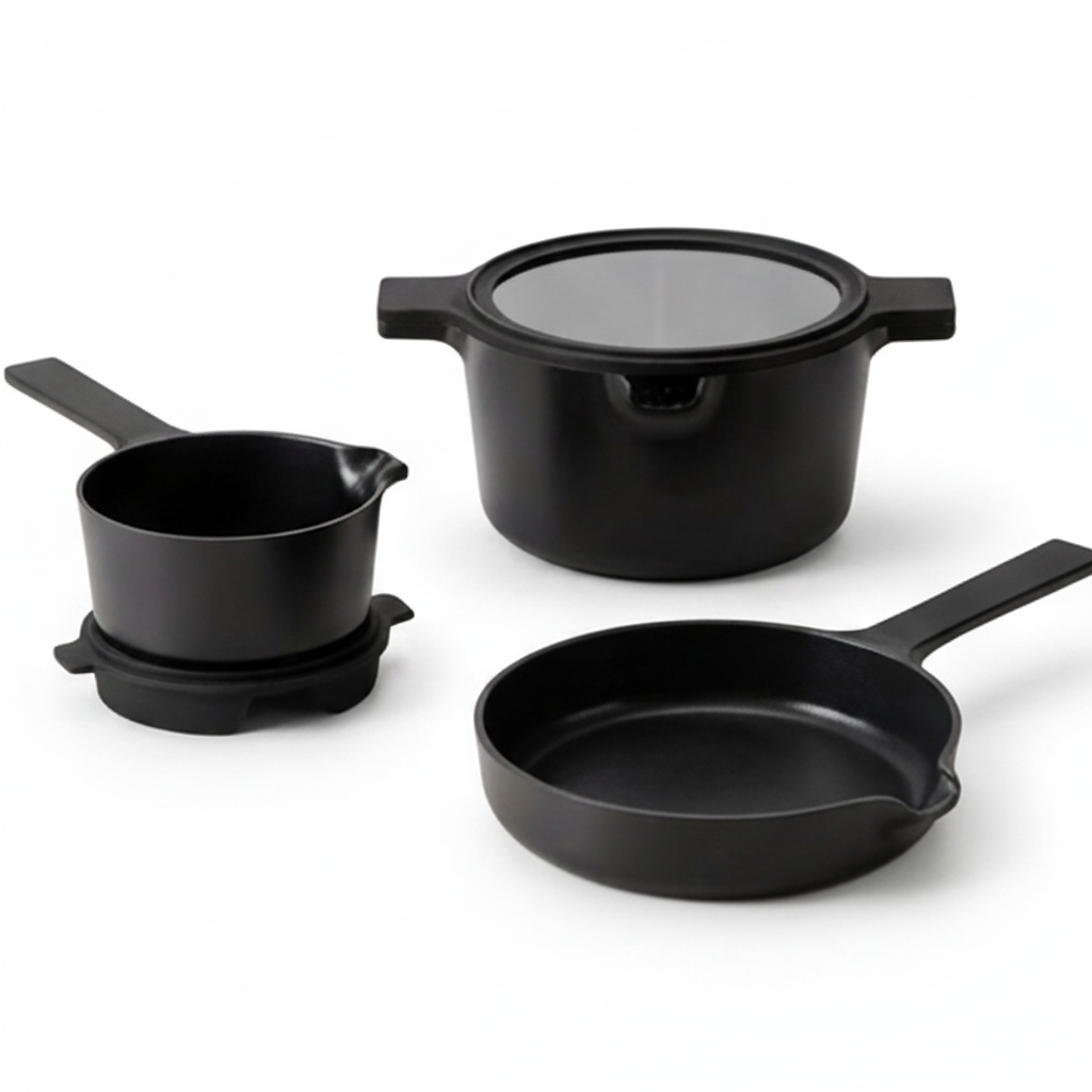 5-Piece Stackable Ceramic Nonstick Set