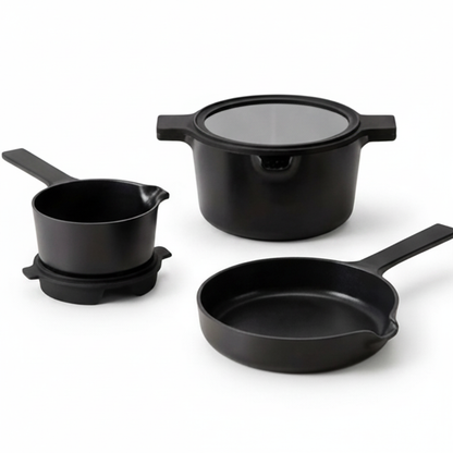 5-Piece Stackable Ceramic Nonstick Set