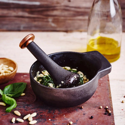 Enameled Cast Iron Mortar & Pestle Set, 2-Cup