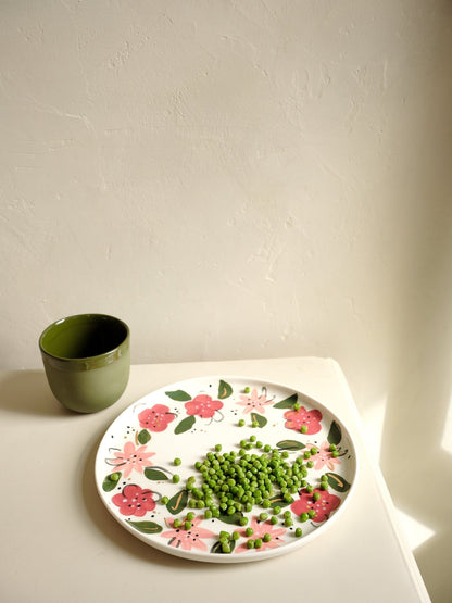 Hand-Painted Floral Dinner Plates - Unique Porcelain Design