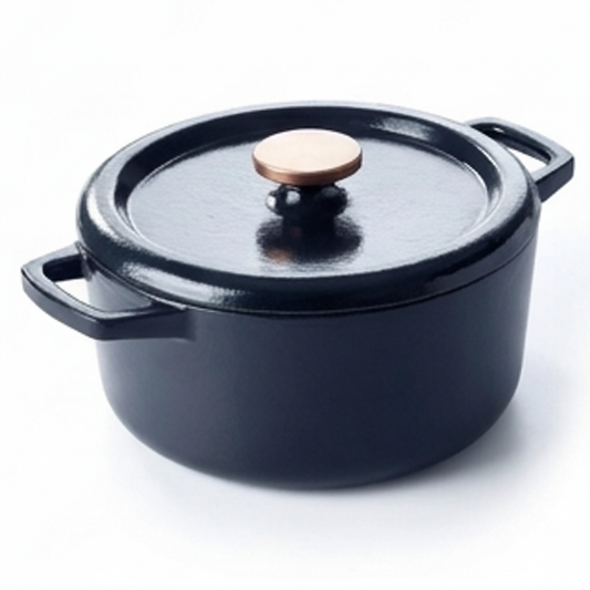 Enameled Cast Iron Round Dutch Oven, 5-Qt - MEALTONES