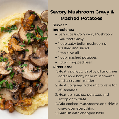 4 serving Savory Mushroom Gourmet Gravy