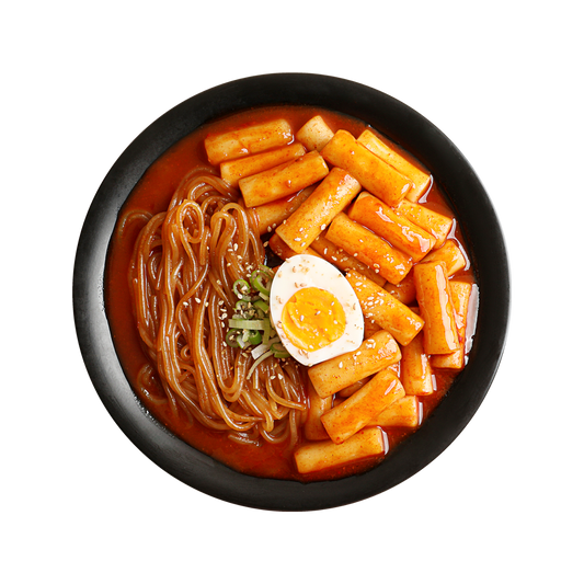 Dookki Jjolbokki (Spicy Rice Cakes with Chewy Noodles)